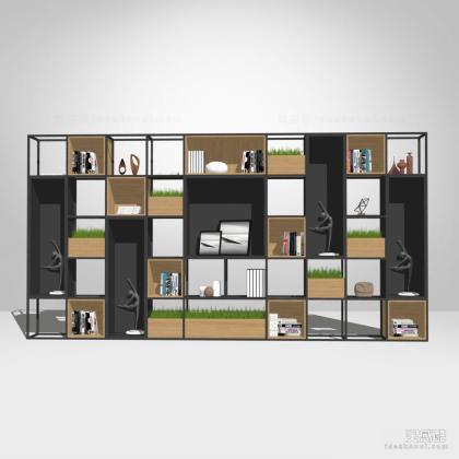 现代书柜书架丨
