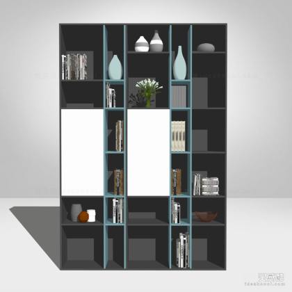现代书柜书架丨