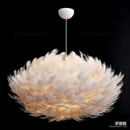 现代羽毛吊灯丨