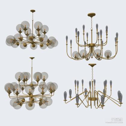 现代玻璃球吊灯丨