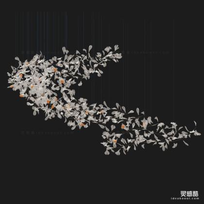 现代大型花枝树叶艺术吊灯丨