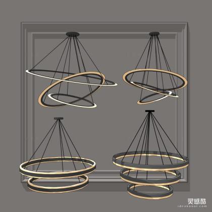 现代多层环形吊灯丨