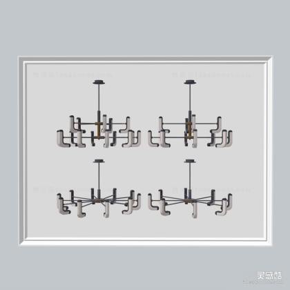 现代金属吊灯丨