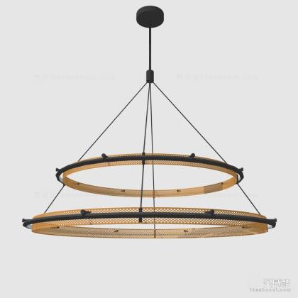 现代金属双层吊灯丨