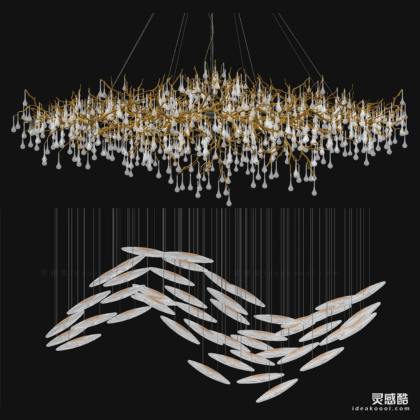 现代轻奢金属吊灯丨