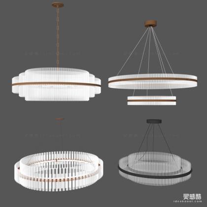 现代轻奢圆形圆环水晶吊灯丨