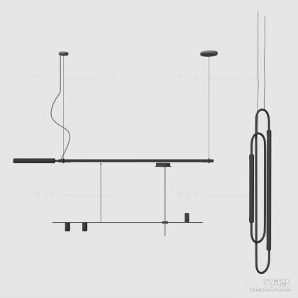 现代条形吊灯丨