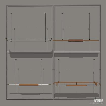 现代条形长条吊灯组合丨