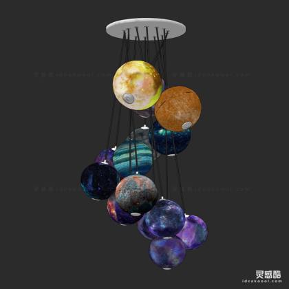 现代星球创意吊灯丨