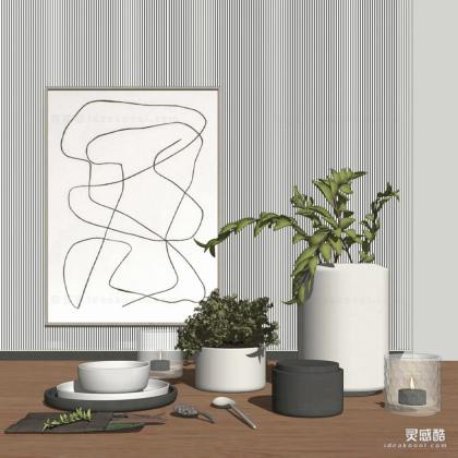 北欧摆件装饰组合 花瓶器皿罐子盘子丨