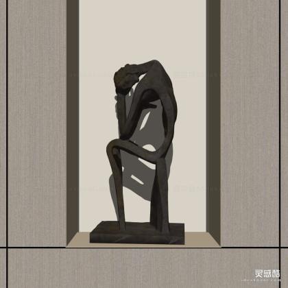 现代抽象人物雕塑摆件丨