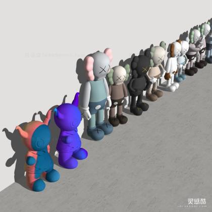 现代风格艺术雕塑 潮流玩偶 艺术摆件 卡通人物雕塑摆件丨