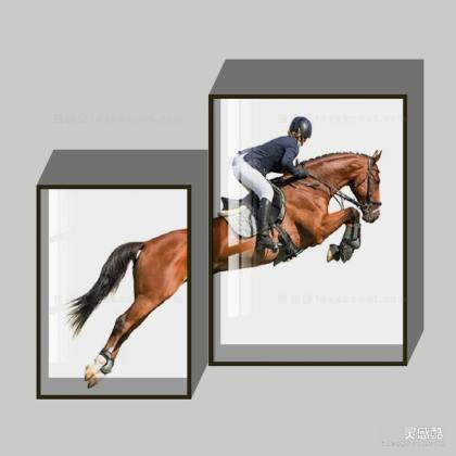 现代马挂画丨