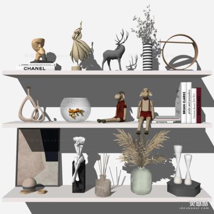 现代饰品 桌面雕塑摆件 花瓶器皿丨