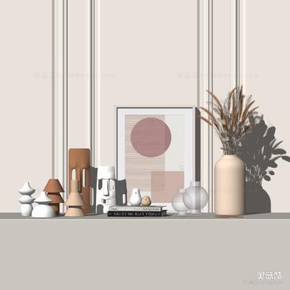 现代桌面装饰摆件 花瓶陶瓷器皿丨