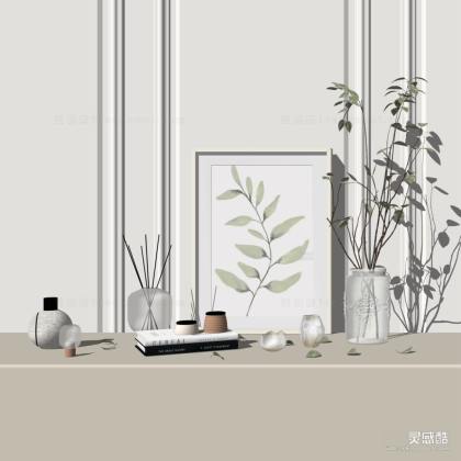 现代桌面装饰摆件 花瓶绿植丨