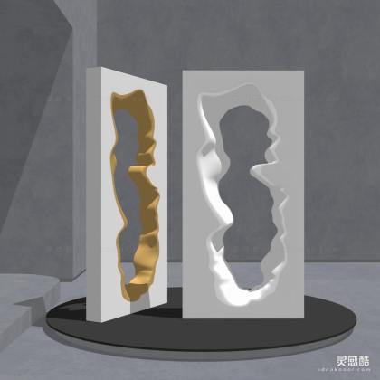 现代抽象镂空雕塑摆件丨