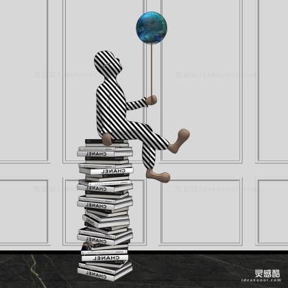 现代抽象人物雕塑摆件丨