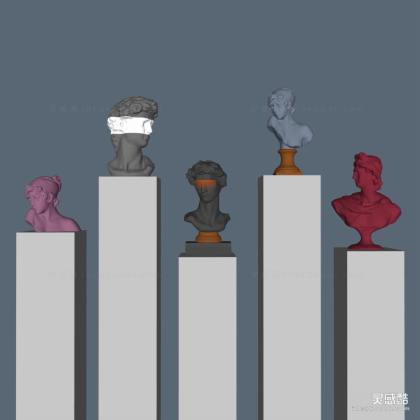 欧式头像摆件丨