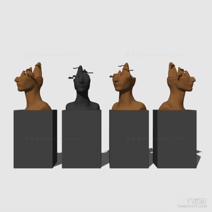 欧式头像摆件丨