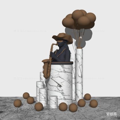 欧式头像摆件 萨克斯丨