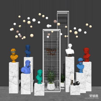 欧式头像摆件丨