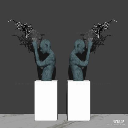 欧式人物雕塑摆件丨