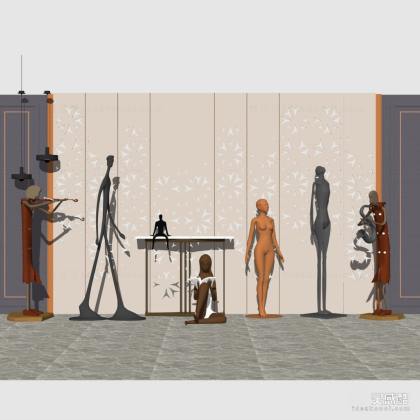 抽象人物雕塑丨