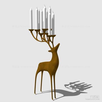 现代简约饰品摆件 鹿烛台丨