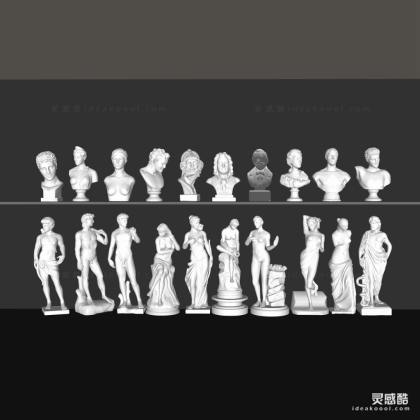 欧式 石膏人物雕塑 大卫 阿格里巴 伏尔泰 海盗 凯撒大帝 马赛曲 断臂维纳斯丨
