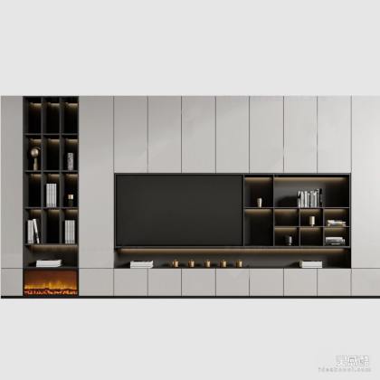 现代电视背景墙丨