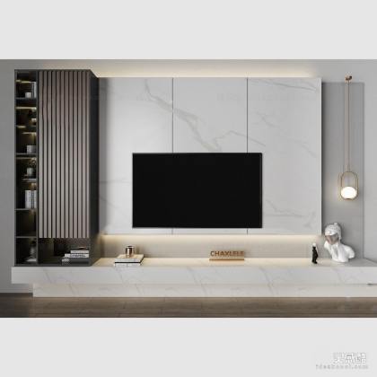 现代电视背景墙丨