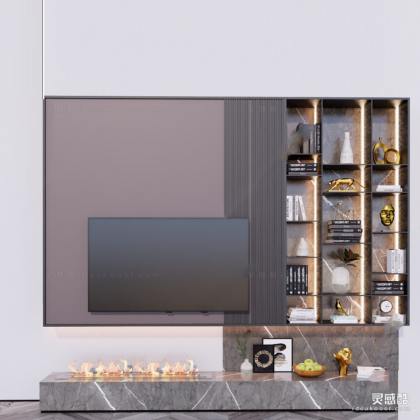 现代电视背景墙丨