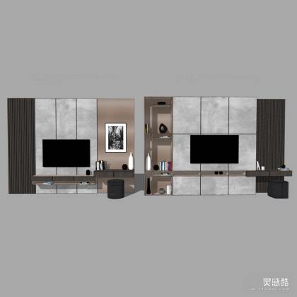 现代电视背景墙丨