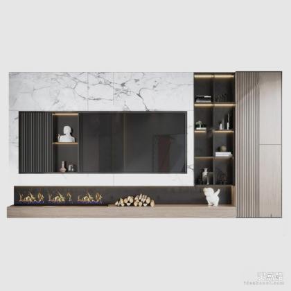 现代电视背景墙丨