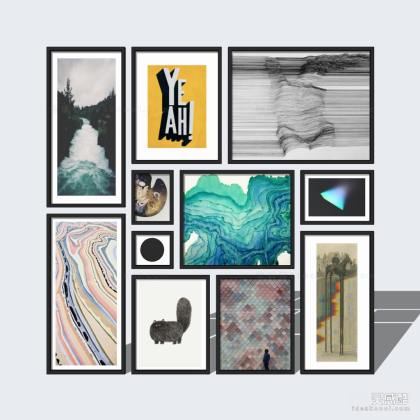 现代挂画组合丨