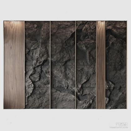 石头背景墙丨