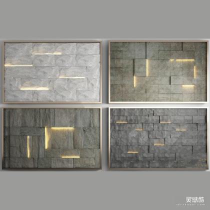 石头背景墙丨