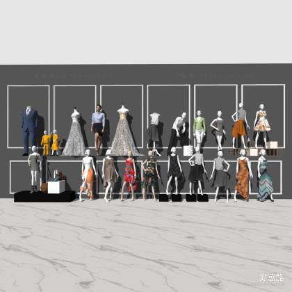 现代服装模特服饰丨