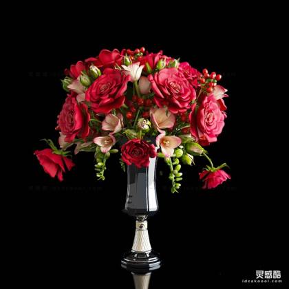 花瓶花艺鲜花丨