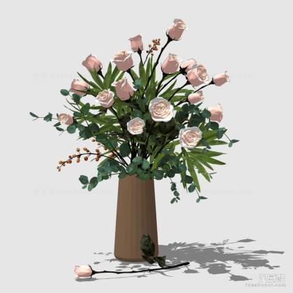 花瓶插花绿植丨