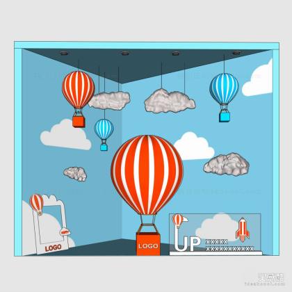商业美陈装饰 热气球丨