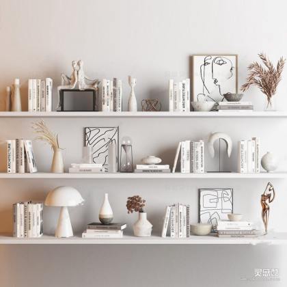 北欧饰品摆件书本 人物雕塑丨