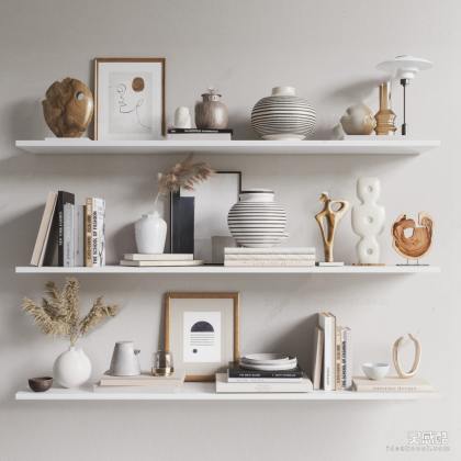 装饰摆件 花瓶 书本丨