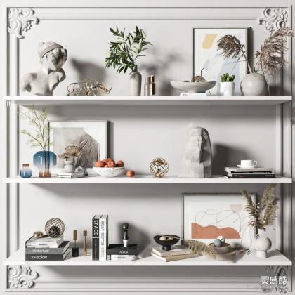 现代饰品摆件 雕塑 花瓶 书籍 花瓶 装饰画丨