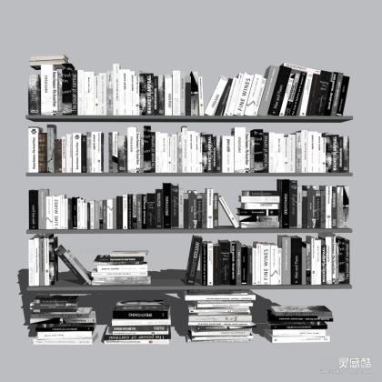 书架 书本组合丨