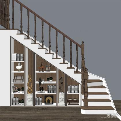 简欧实木楼梯丨