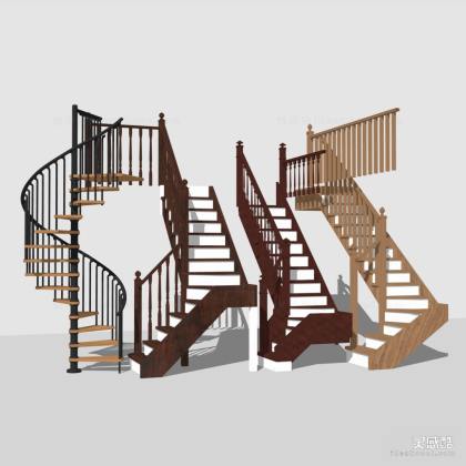 简欧旋转楼梯丨