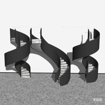 后现代旋转楼梯丨