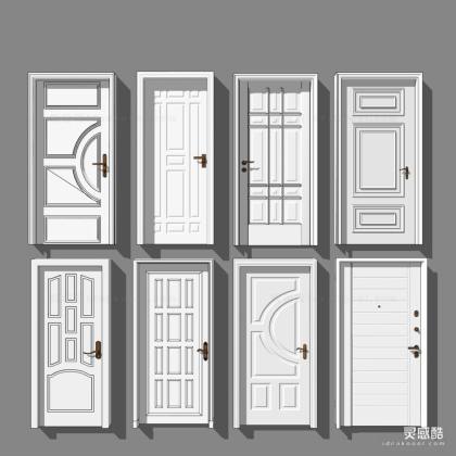简欧欧式 防盗门 平板门 单开门组合丨